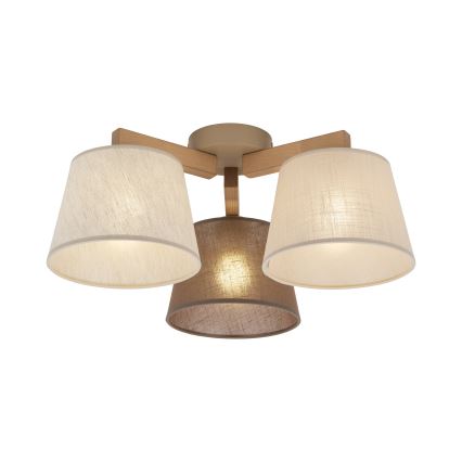 Brilagi - Aufgesetzte Deckenleuchte LATTE SABIA 3xE27/15W/230V Kiefer/Mix