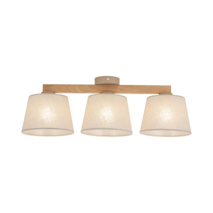 Brilagi - Aufgesetzte Deckenleuchte LATTE SABIA 3xE27/60W/230V Kiefer/Beige