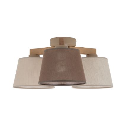 Brilagi - Aufgesetzte Deckenleuchte LATTE SABIA 3xE27/60W/230V Kiefer/Mix