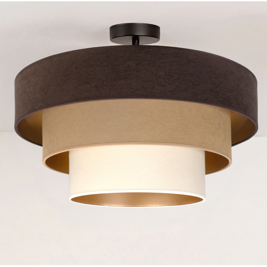 Brilagi - Aufgesetzte Deckenleuchte LUNETA, 1xE27/60W/230V, Ø 40 cm, braun/beige/creme