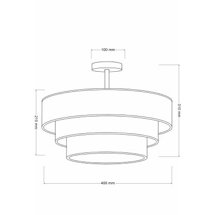 Brilagi - Aufgesetzte Deckenleuchte LUNETA, 1xE27/60W/230V, Ø 40 cm, braun/beige/creme