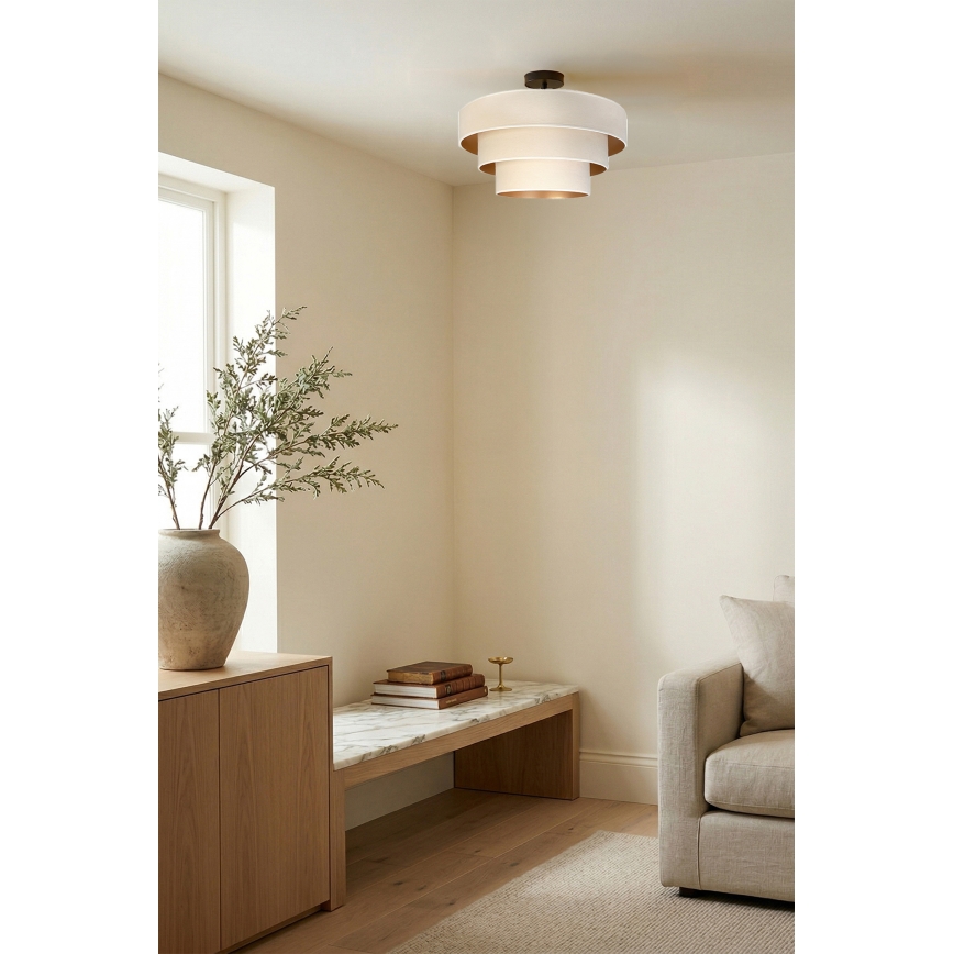 Brilagi - Aufgesetzte Deckenleuchte LUNETA 1xE27/60W/230V Ø 40 cm Creme/Gold