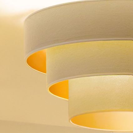 Brilagi - Aufgesetzte Deckenleuchte LUNETA 1xE27/60W/230V Ø 40 cm Creme/Gold