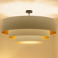 Brilagi - Aufgesetzte Deckenleuchte LUNETA 3xE27/60W/230V Ø 80 cm creme/gold