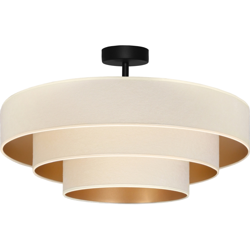 Brilagi - Aufgesetzte Deckenleuchte LUNETA 3xE27/60W/230V Ø 80 cm creme/gold