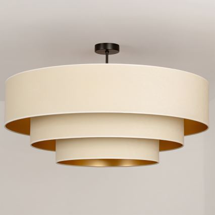 Brilagi - Aufgesetzte Deckenleuchte LUNETA 3xE27/60W/230V Ø 80 cm creme/gold