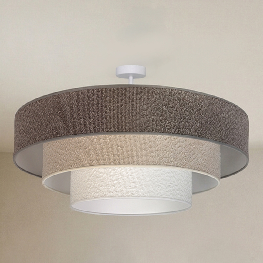 Brilagi - Aufgesetzte Deckenleuchte LUNETA 3xE27/60W/230V Ø 80 cm grau/creme/weiß