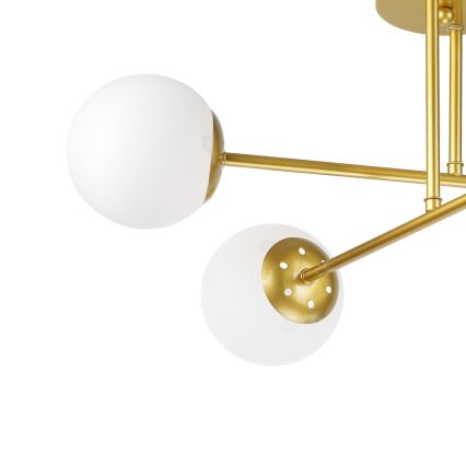 Brilagi - Aufgesetzte Deckenleuchte MALIVA 4xE14/15W/230V gold/weiß