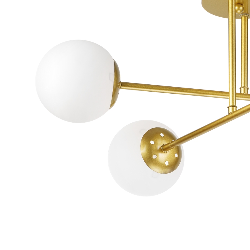 Brilagi - Aufgesetzte Deckenleuchte MALIVA 4xE14/15W/230V gold/weiß