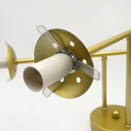 Brilagi - Aufgesetzte Deckenleuchte MALIVA 4xE14/15W/230V gold/weiß