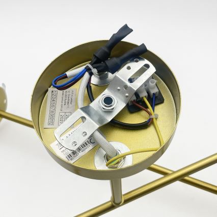 Brilagi - Aufgesetzte Deckenleuchte MALIVA 4xE14/15W/230V gold/weiß