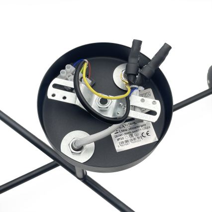 Brilagi - Aufgesetzte Deckenleuchte MALIVA 4xE14/15W/230V schwarz/rauchglas