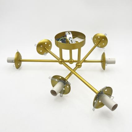 Brilagi - Aufgesetzte Deckenleuchte MALIVA 6xE14/15W/230V gold/weiß