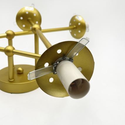 Brilagi - Aufgesetzte Deckenleuchte MALIVA 6xE14/15W/230V gold/weiß