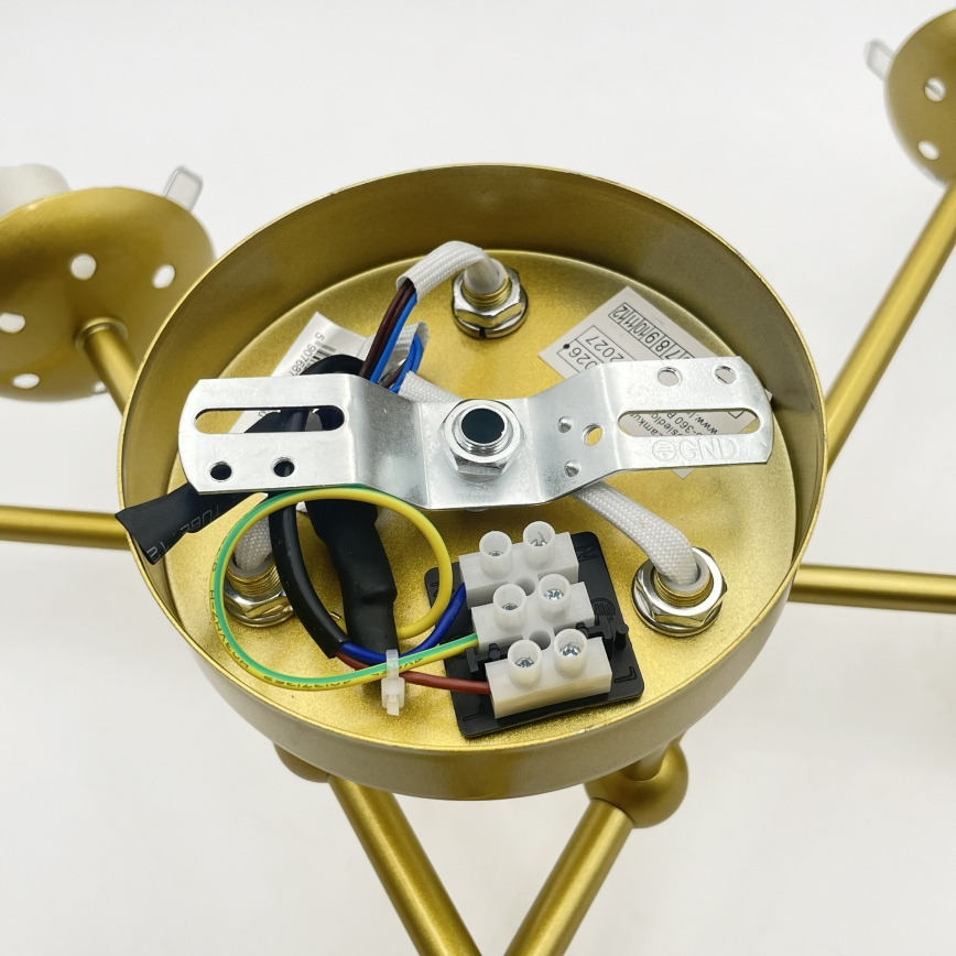 Brilagi - Aufgesetzte Deckenleuchte MALIVA 6xE14/15W/230V gold/weiß