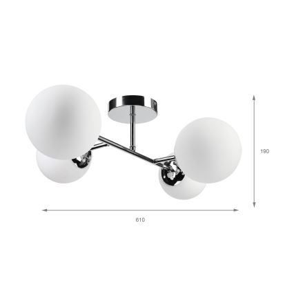 Brilagi - Aufgesetzte Deckenleuchte MALONY 4xE14/20W/230V glänzender Chrom