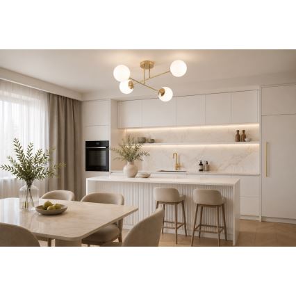 Brilagi - Aufgesetzte Deckenleuchte MILO 4xE27/60W/230V goldfarben