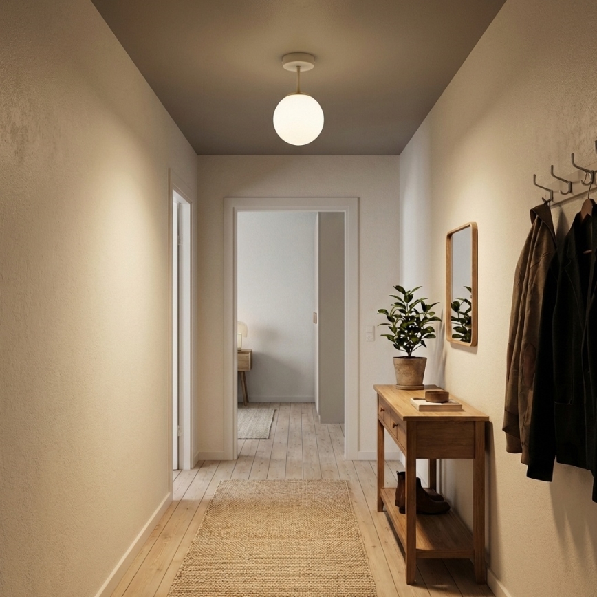 Brilagi - Aufgesetzte Deckenleuchte MILO ECRU 1xE27/60W/230V beige/gold