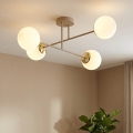 Brilagi - Aufgesetzte Deckenleuchte MILO ECRU 4xE27/60W/230V beige/gold