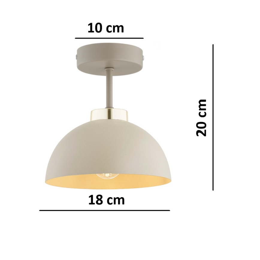 Brilagi - Aufgesetzte Deckenleuchte MOON 1xE27/60W/230V beige/gold