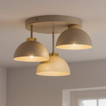 Brilagi - Aufgesetzte Deckenleuchte MOON 3xE27/60W/230V beige/gold