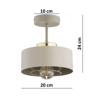 Brilagi - Aufgesetzte Deckenleuchte SPRING 1xE27/60W/230V beige/gold
