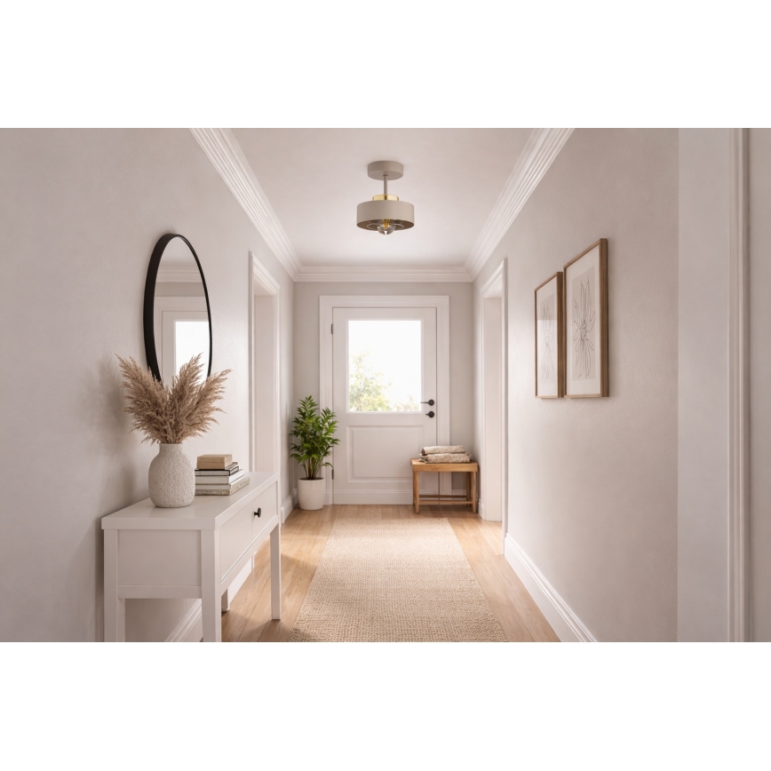 BRILAGI - Aufgesetzte Deckenleuchte SPRING 1xE27/60W/230V Ø 20 cm beige/gold