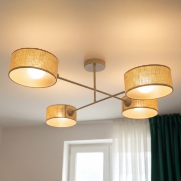 Brilagi - Aufgesetzte Deckenleuchte VIRGO 4xE14/40W/230V beige/gold