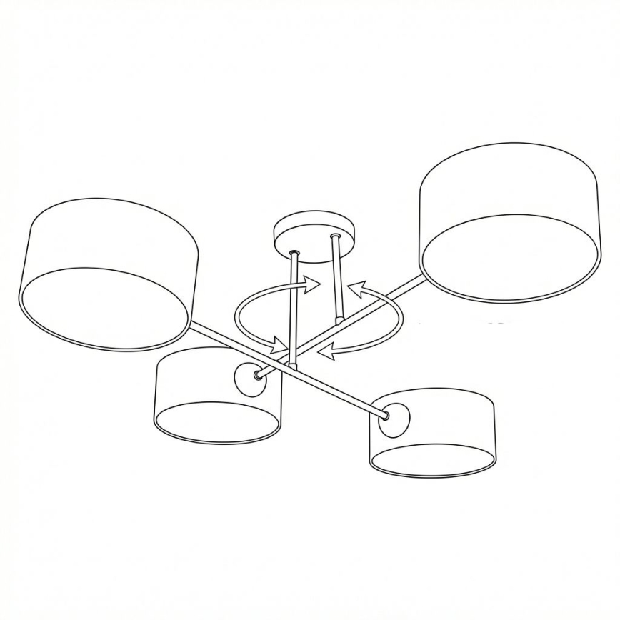 Brilagi - Aufgesetzte Deckenleuchte VIRGO 4xE14/40W/230V beige/schwarz