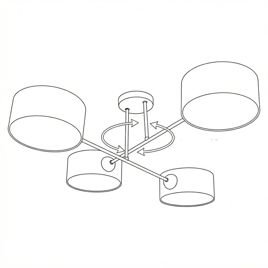 Brilagi - Aufgesetzte Deckenleuchte VIRGO 4xE14/40W/230V creme/gold