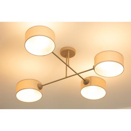 Brilagi - Aufgesetzte Deckenleuchte VIRGO 4xE14/40W/230V creme/gold
