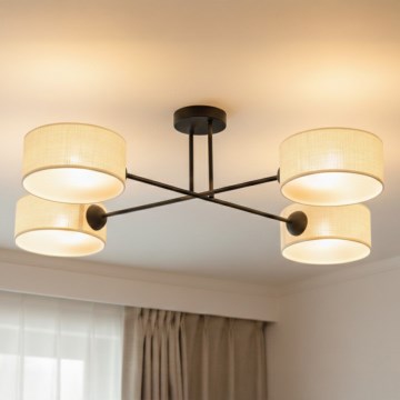 Brilagi - Aufgesetzte Deckenleuchte VIRGO 4xE14/40W/230V cremefarben/schwarz
