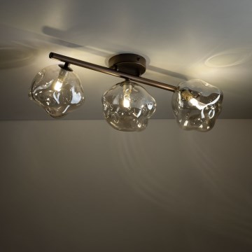 Brilagi - Aufgesetzte Deckenleuchte VULCANO 3xG9/8W/230V bronze/rauchbeige