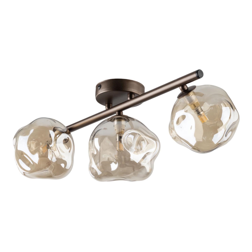 Brilagi - Aufgesetzte Deckenleuchte VULCANO 3xG9/8W/230V bronze/rauchbeige