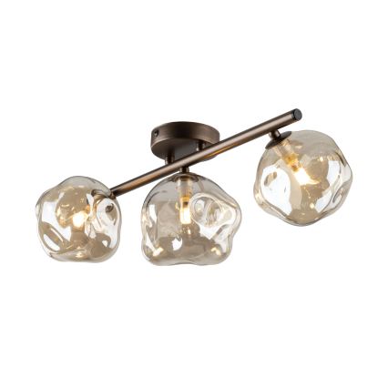 Brilagi - Aufgesetzte Deckenleuchte VULCANO 3xG9/8W/230V bronze/rauchbeige