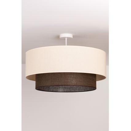 Brilagi - Aufgesetzte LED-Deckenleuchte Boho-Stil 3xE27/15W/230V Ø 60 cm creme/braun