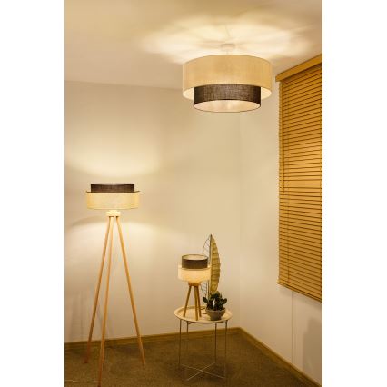 Brilagi - Aufgesetzte LED-Deckenleuchte Boho-Stil 3xE27/15W/230V Ø 60 cm creme/braun