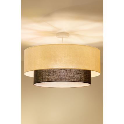 Brilagi - Aufgesetzte LED-Deckenleuchte Boho-Stil 3xE27/15W/230V Ø 60 cm creme/braun
