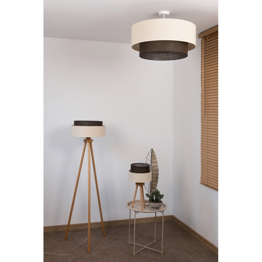 Brilagi - Aufgesetzte LED-Deckenleuchte Boho-Stil 3xE27/15W/230V Ø 60 cm creme/braun