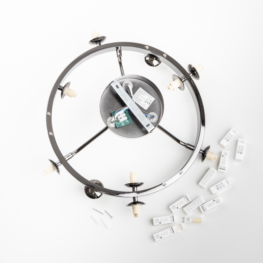 Brilagi - Aufgesetzte LED-Deckenleuchte MILLA 10xG9/3W/230V schwarz-chrom/rauchglas