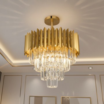 Brilagi - Aufgesetzter Kronleuchter CRISTAL 5xE14/40W/230V pr. 43 cm