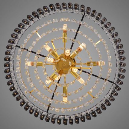 BRILAGI - Aufgesetzter Kronleuchter ECLIPSE 12xE14/10W/230V Ø 78 cm Gold/Schwarz