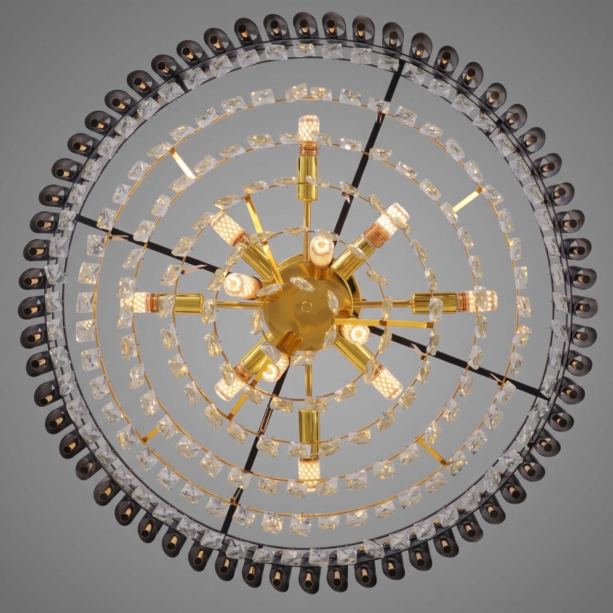 BRILAGI - Aufgesetzter Kronleuchter ECLIPSE 12xE14/10W/230V Ø 78 cm Gold/Schwarz