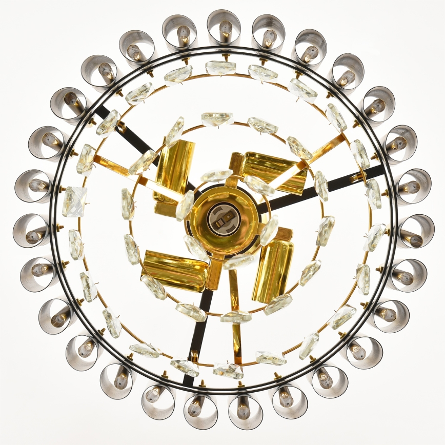 Brilagi - Aufgesetzter Kronleuchter ECLIPSE 5xE14/10W/230V Ø 38 cm Schwarz/Gold