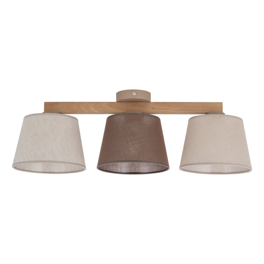Brilagi - Aufgesetzter Kronleuchter LATTE 3xE27/15W/230V Kiefer/Mix