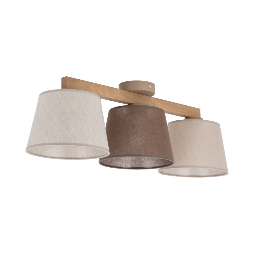 Brilagi - Aufgesetzter Kronleuchter LATTE 3xE27/15W/230V Kiefer/Mix