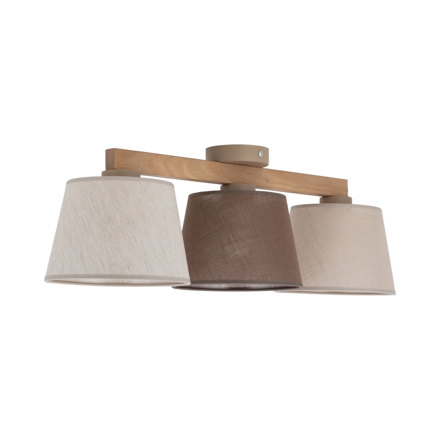 Brilagi - Aufgesetzter Kronleuchter LATTE 3xE27/15W/230V Kiefer/Mix