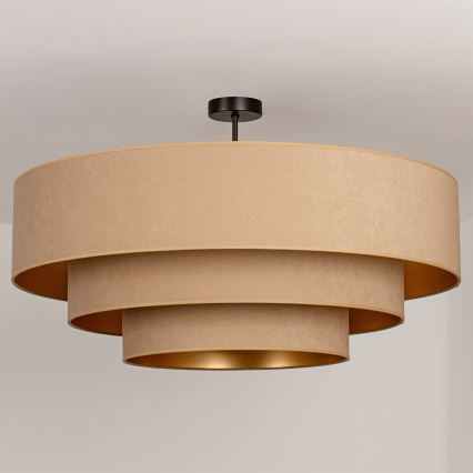 Brilagi - Aufgesetzter Kronleuchter LUNETA 3xE27/60W/230V Ø 80 cm beige/gold