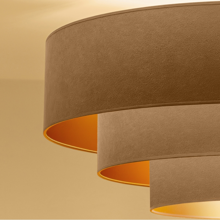Brilagi - Aufgesetzter Kronleuchter LUNETA 3xE27/60W/230V Ø 80 cm beige/gold