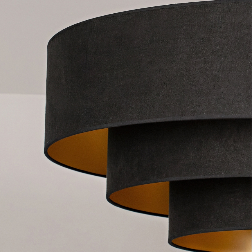 Brilagi - Aufgesetzter Kronleuchter LUNETA 3xE27/60W/230V Ø 80 cm schwarz/gold